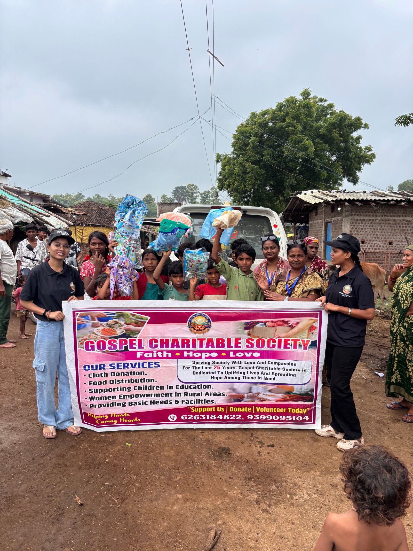We gave Raincoast to the student who used to walk 2 kilometers everyday in rain to reach which is located in another village