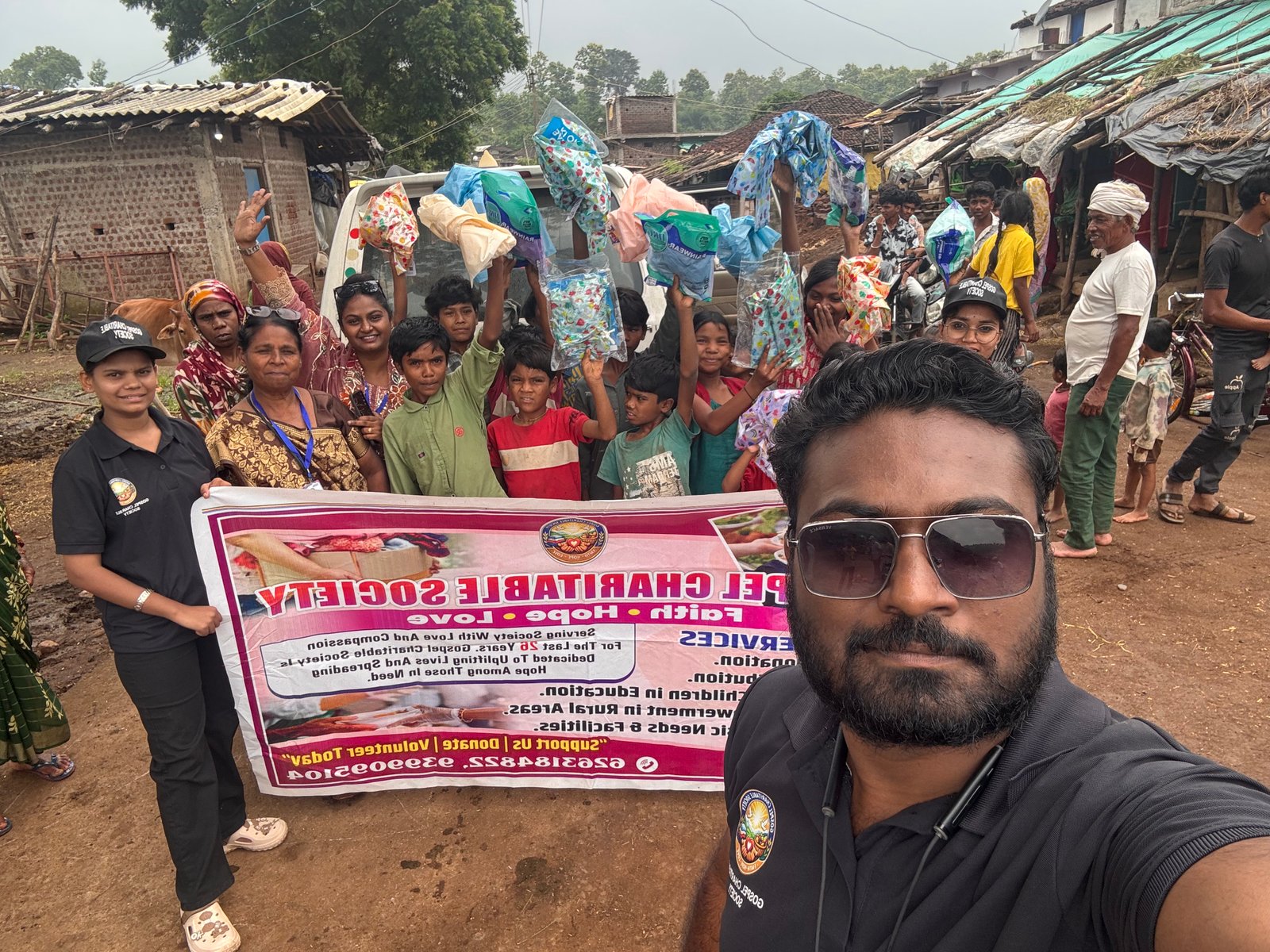 We gave Raincoast to the student who used to walk 2 kilometers everyday in rain to reach which is located in another village